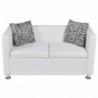 2-Sitzer-Sofa Kunstleder Weiß