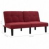 2-Sitzer-Sofa Weinrot Stoff