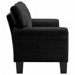 2-Sitzer-Sofa Schwarz Stoff