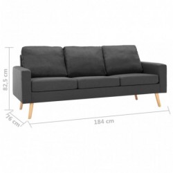 3-Sitzer-Sofa Dunkelgrau Stoff