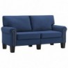 2-Sitzer-Sofa Blau Stoff
