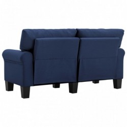 2-Sitzer-Sofa Blau Stoff