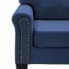2-Sitzer-Sofa Blau Stoff
