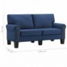 2-Sitzer-Sofa Blau Stoff