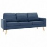 3-Sitzer-Sofa Blau Stoff