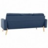 3-Sitzer-Sofa Blau Stoff