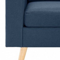 3-Sitzer-Sofa Blau Stoff