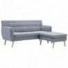 Sofa in L-Form Stoffbezug 171,5 x 138 x 81,5 cm Hellgrau