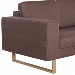 3-Sitzer-Sofa Stoff Braun