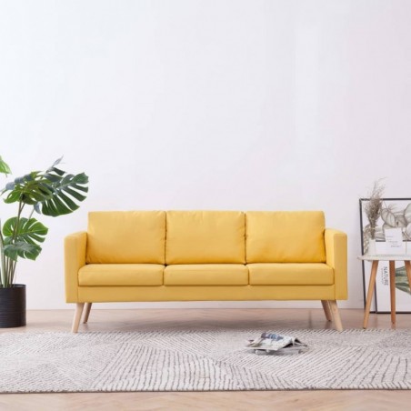 3-Sitzer-Sofa Stoff Gelb
