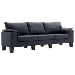 3-Sitzer-Sofa Dunkelgrau Stoff