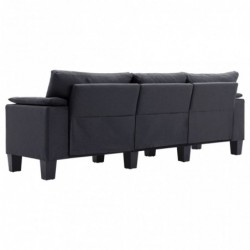 3-Sitzer-Sofa Dunkelgrau Stoff