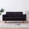 2-Sitzer-Sofa Stoff Schwarz