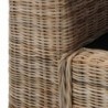 2-Sitzer-Sofa mit Auflagen Natur Rattan