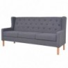 Sofa-Set 2-tlg. Stoff Grau