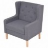 Sofa-Set 2-tlg. Stoff Grau