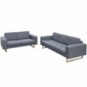 2-Sitzer und 3-Sitzer Sofa Set Hellgrau