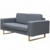 2-Sitzer und 3-Sitzer Sofa Set Hellgrau