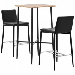 3-tlg. Bar-Set Kunstleder...
