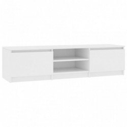 TV-Schrank Weiß 140×40×35,5 cm Spanplatte