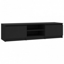 TV-Schrank Schwarz 140×40×35,5 cm Spanplatte