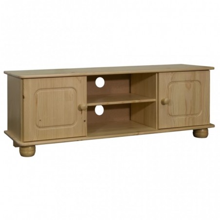 TV-Schrank 115x29x40 cm Massivholz Kiefer