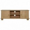 TV-Schrank 115x29x40 cm Massivholz Kiefer