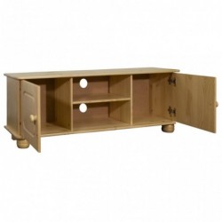 TV-Schrank 115x29x40 cm Massivholz Kiefer