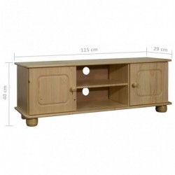 TV-Schrank 115x29x40 cm Massivholz Kiefer