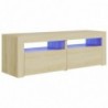 TV-Schrank mit LED-Leuchten Sonoma-Eiche 120x35x40 cm