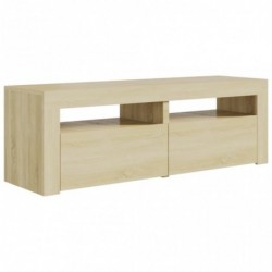 TV-Schrank mit LED-Leuchten Sonoma-Eiche 120x35x40 cm