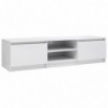 TV-Schrank Hochglanz-Weiß 140×40×35,5 cm Spanplatte