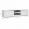 TV-Schrank Hochglanz-Weiß 140×40×35,5 cm Spanplatte