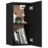 3-tlg. TV-Schrank-Set Schwarz Spanplatte