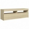 TV-Schrank mit LED-Leuchten Sonoma-Eiche 120x35x40 cm