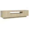 TV-Schrank mit LED-Leuchten Sonoma-Eiche 160x35x40 cm