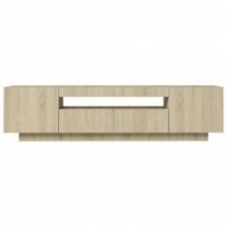 TV-Schrank mit LED-Leuchten Sonoma-Eiche 160x35x40 cm