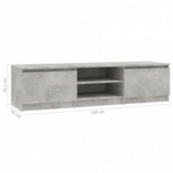 TV-Schrank Betongrau 140×40×35,5 cm Spanplatte