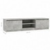 TV-Schrank Betongrau 140×40×35,5 cm Spanplatte