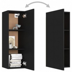 3-tlg. TV-Schrank-Set Schwarz Spanplatte