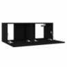 3-tlg. TV-Schrank-Set Schwarz Spanplatte