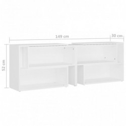 TV-Schrank Weiß 149x30x52 cm Spanplatte