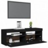 TV-Schrank mit LED-Leuchten Schwarz 120x35x40 cm