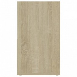 TV-Schrank Weiß Sonoma-Eiche 149x30x52 cm Spanplatte