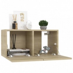 4-tlg. TV-Schrank-Set Sonoma-Eiche Spanplatte