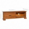 TV-Schrank 112x30x37 cm Massivholz Teak