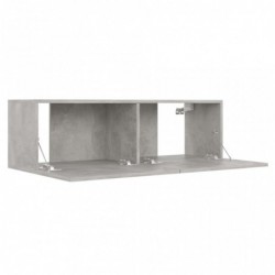 3-tlg. TV-Schrank-Set Betongrau Spanplatte