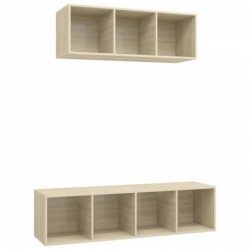 2-tlg. TV-Schrank-Set Sonoma-Eiche Spanplatte