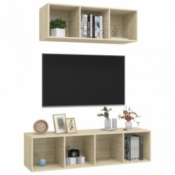 2-tlg. TV-Schrank-Set Sonoma-Eiche Spanplatte