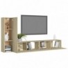 3-tlg. TV-Schrank-Set Sonoma-Eiche Spanplatte